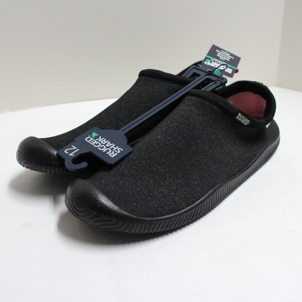 NWT Rugged Shark Aquaflo Technology Men's Size 12 Black Aqua Sock - Picture 3 of 10
